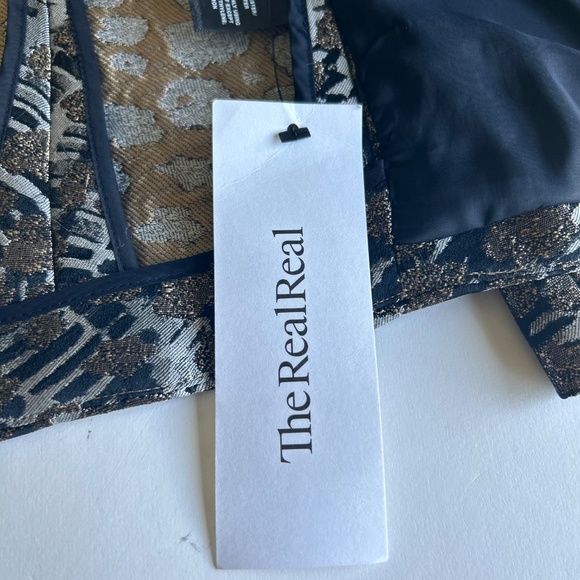 Lafayette Grey Black Cream Polyester Blazer size 14 - Picture 11 of 15